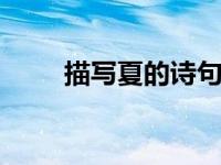 描写夏的诗句 经典古诗词名句赏析