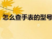 怎么查手表的型号 快速识别手表型号的方法