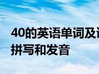 40的英语单词及读法 快速掌握数字40的英文拼写和发音
