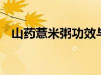 山药薏米粥功效与作用 健脾祛湿养胃佳品