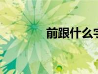 前跟什么字押韵 押韵字大全
