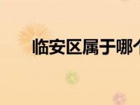 临安区属于哪个市 杭州西部的一个区