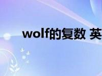 wolf的复数 英语不规则名词复数形式