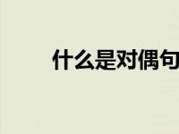什么是对偶句 对偶句的定义与特点