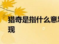 猎奇是指什么意思 探索猎奇心理的定义与表现