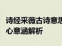 诗经采薇古诗意思诗经采薇古诗意思是什么核心意涵解析