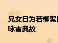 兄女曰为若柳絮因风起整句话的意思 谢道韫咏雪典故
